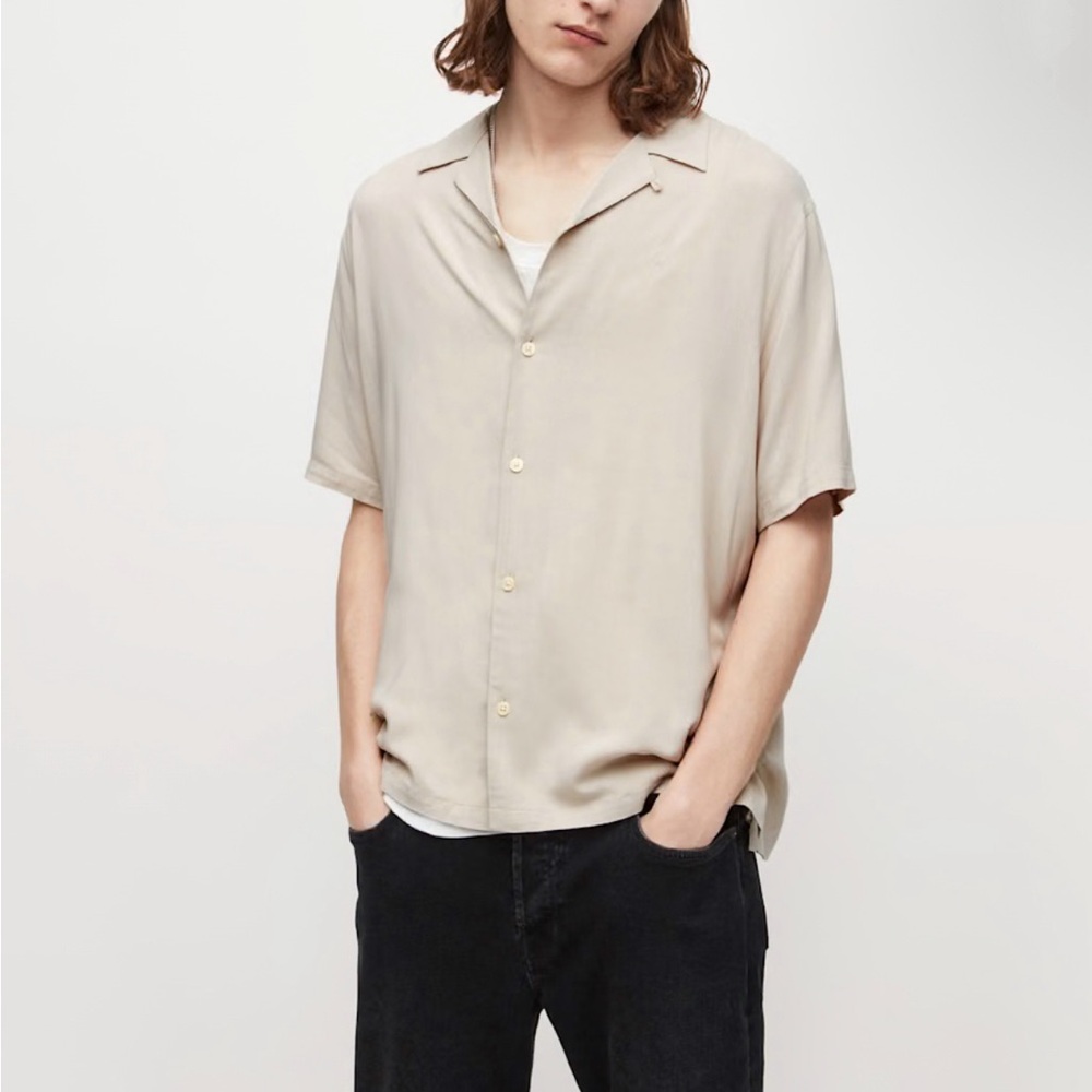 All Saints VENICE REVERE COLLAR RAMSKULL SHIRT